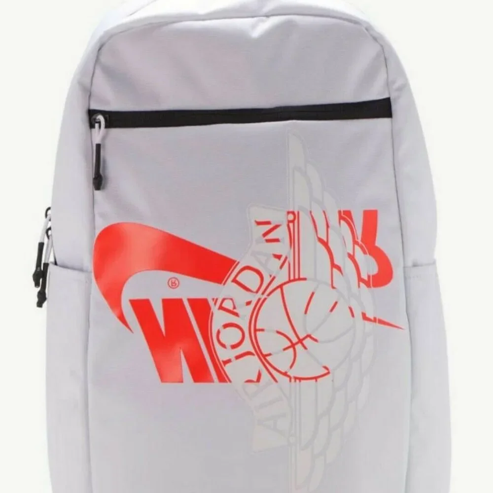 Nike Air Jordan Remix Backpack White 9A0167-001 Laptop Storage Inside New